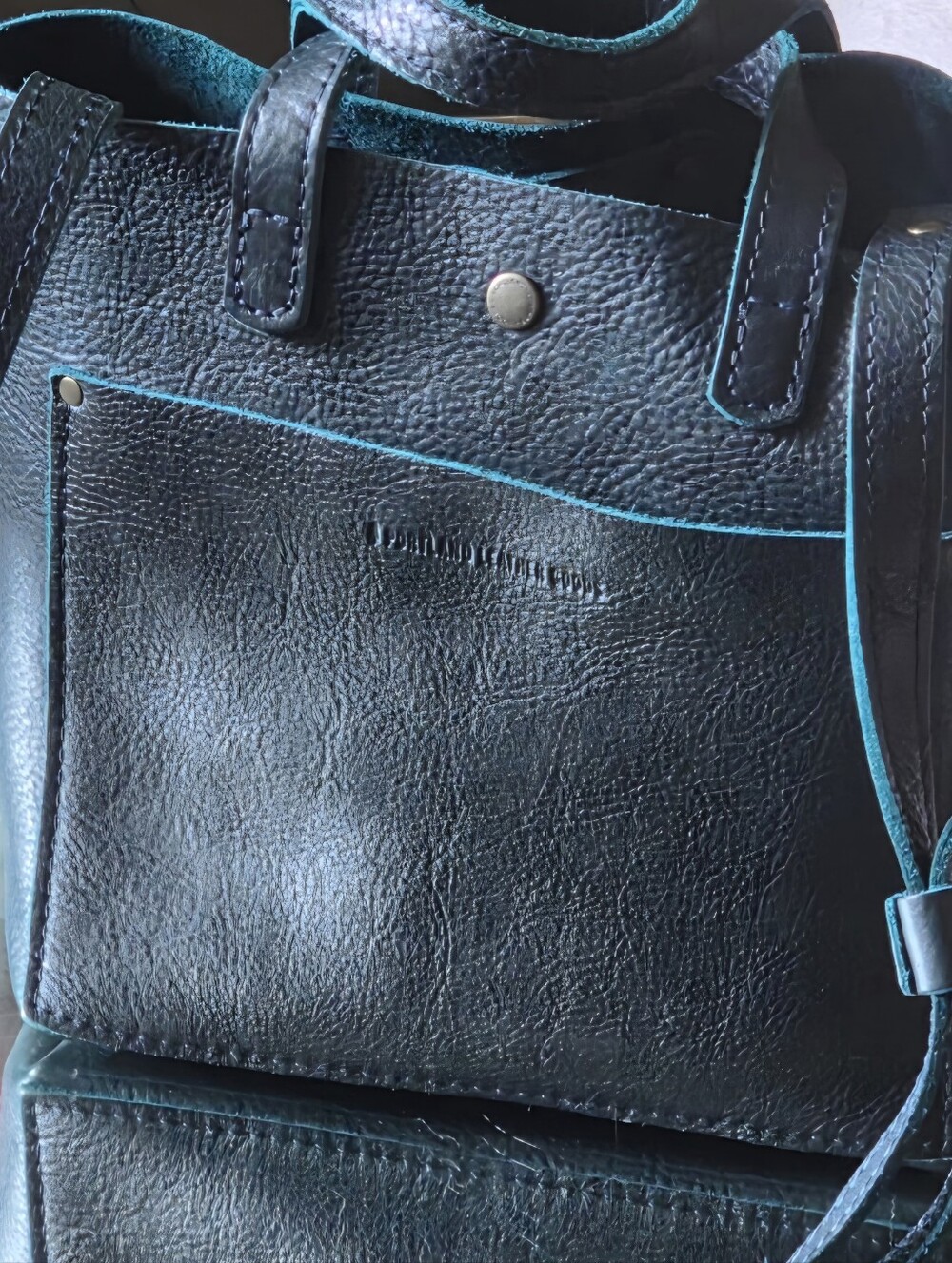 Portland Leather Mini Crossbody In Boreal